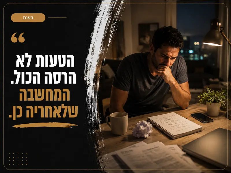 למה אחרי טעות אחת אנחנו מתנהגים כאילו הכול כבר אבוד