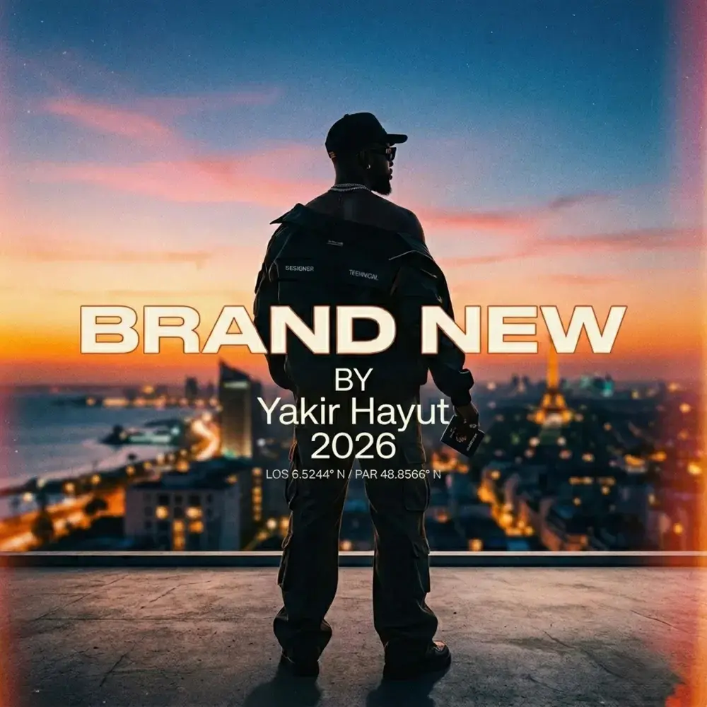 Brand New, אפריל 2026 עטיפת הסינגל Brand New של יקיר חיוט: דמות על גג מול עיר עם מגדל אייפל